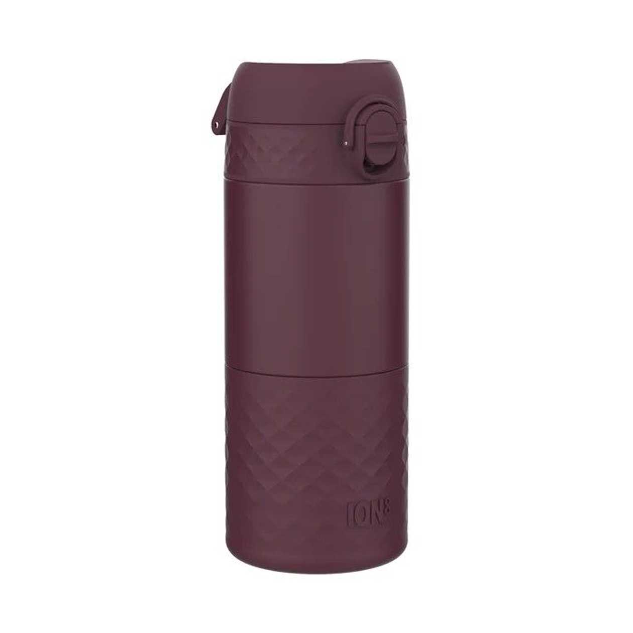 Thermos Flask Stainless Steel Travel Mug Ion8, 360 ml (12 Oz), Blackberry