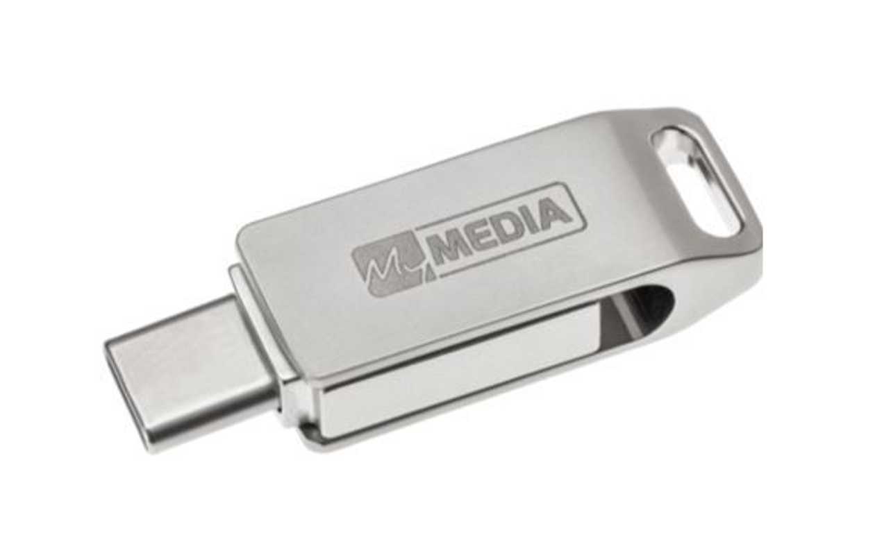 USB Flash Drive Mymedia 128 gb USB3.2 gen1 Mydual USB-C Metal 2-In-1, Superspeed 5 gbps