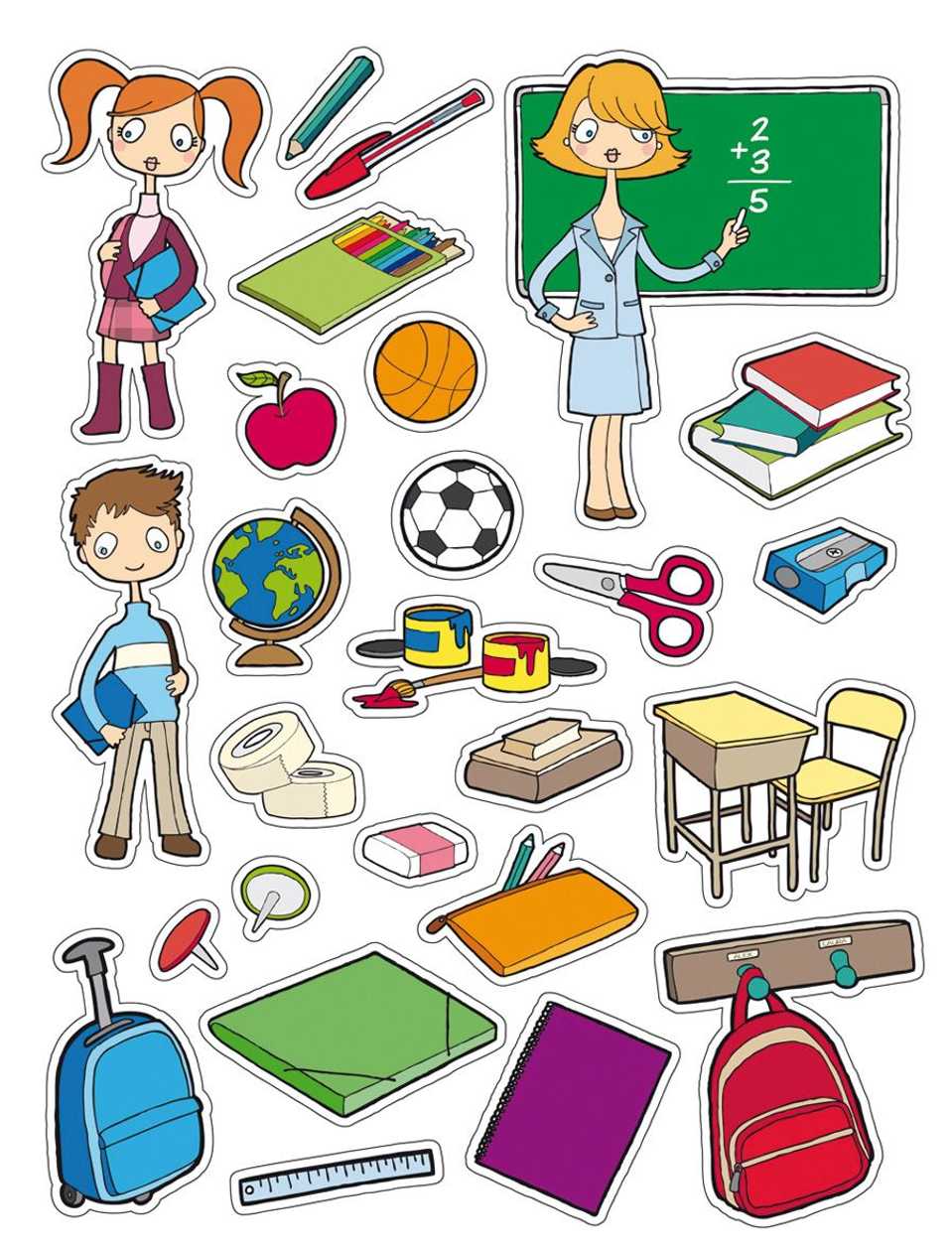 Educational Stickers School, Removable, 312 Pcs, Apli