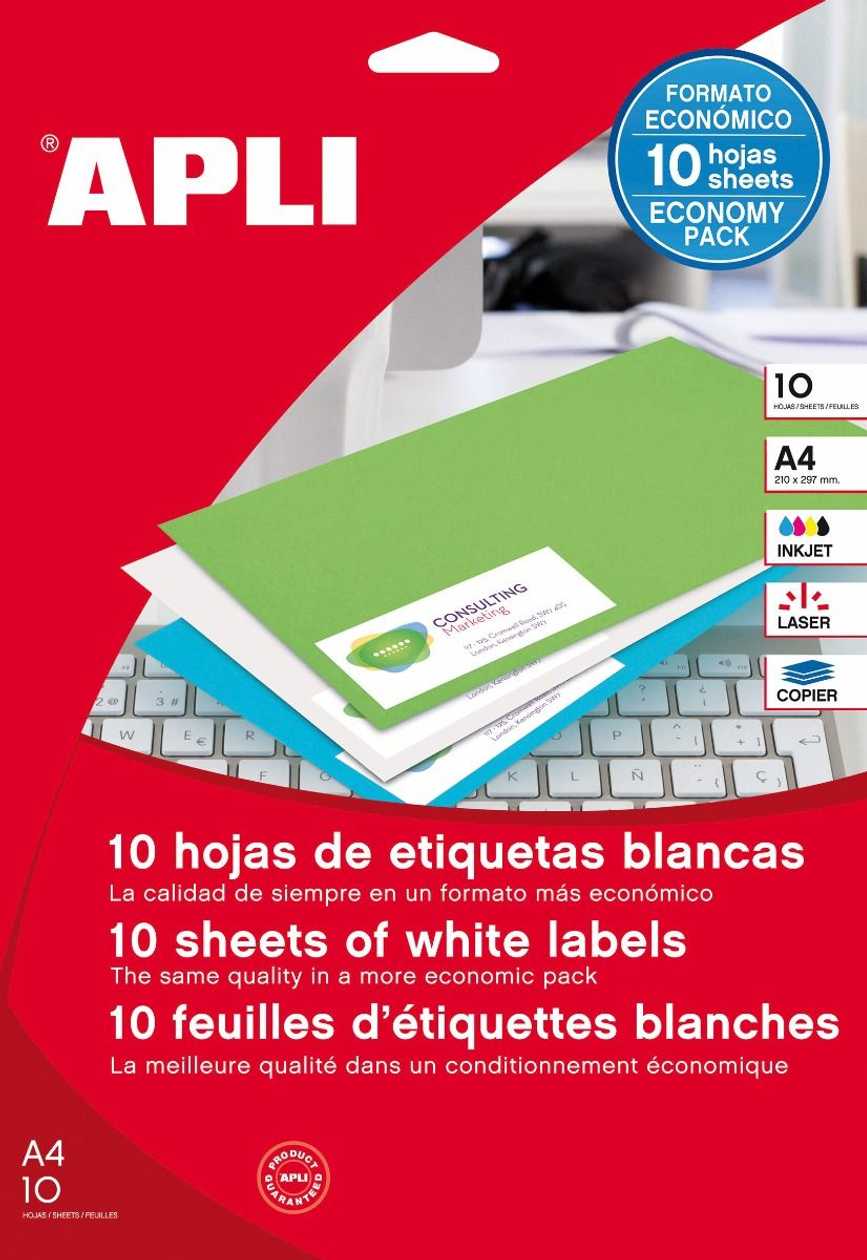Label Apli 105x148 Ref.12919 10 Sheets/p kg.