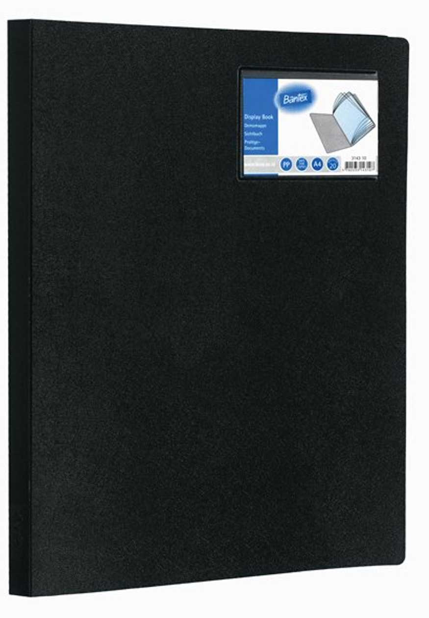 Menu Covers A4 20-pocket Black Bantex