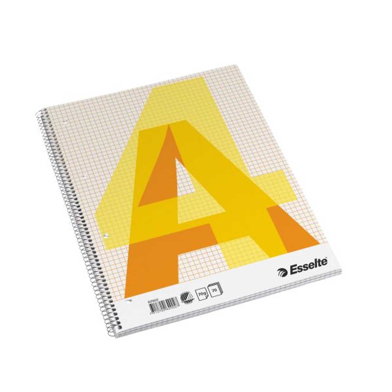 Folder A4 70 l. Square 5x5, Spiral Binding, Perforation 8-8-8, Esselte