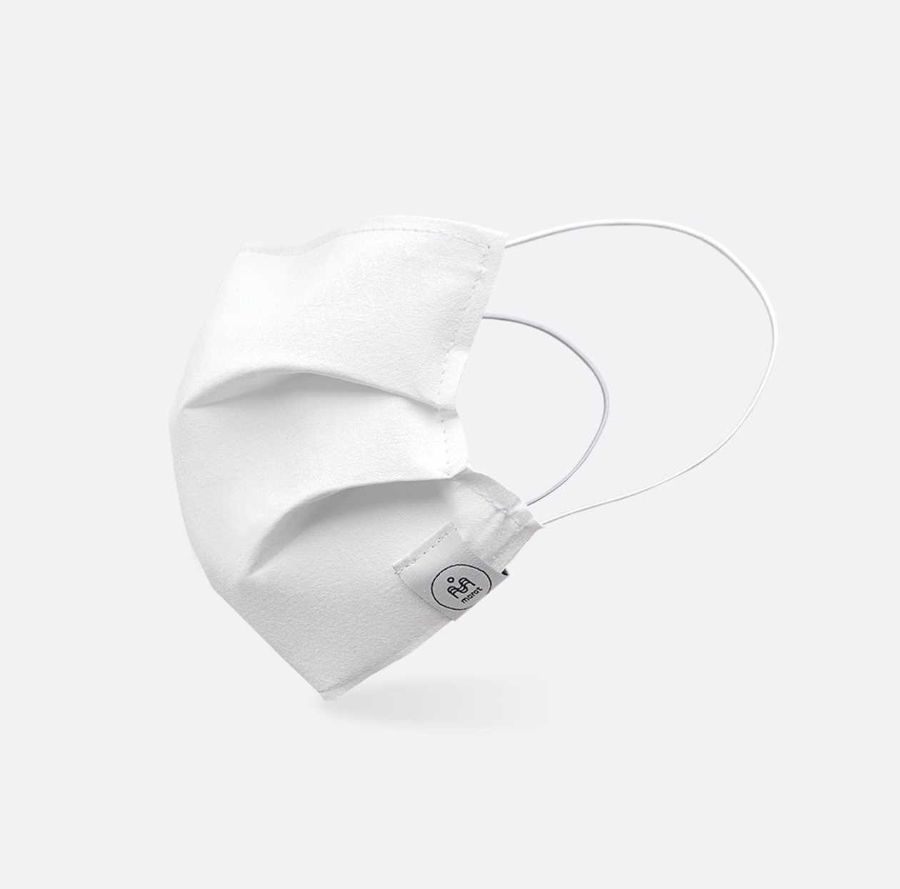 Face Mask Reusable, Textile, Washable, White, Marat