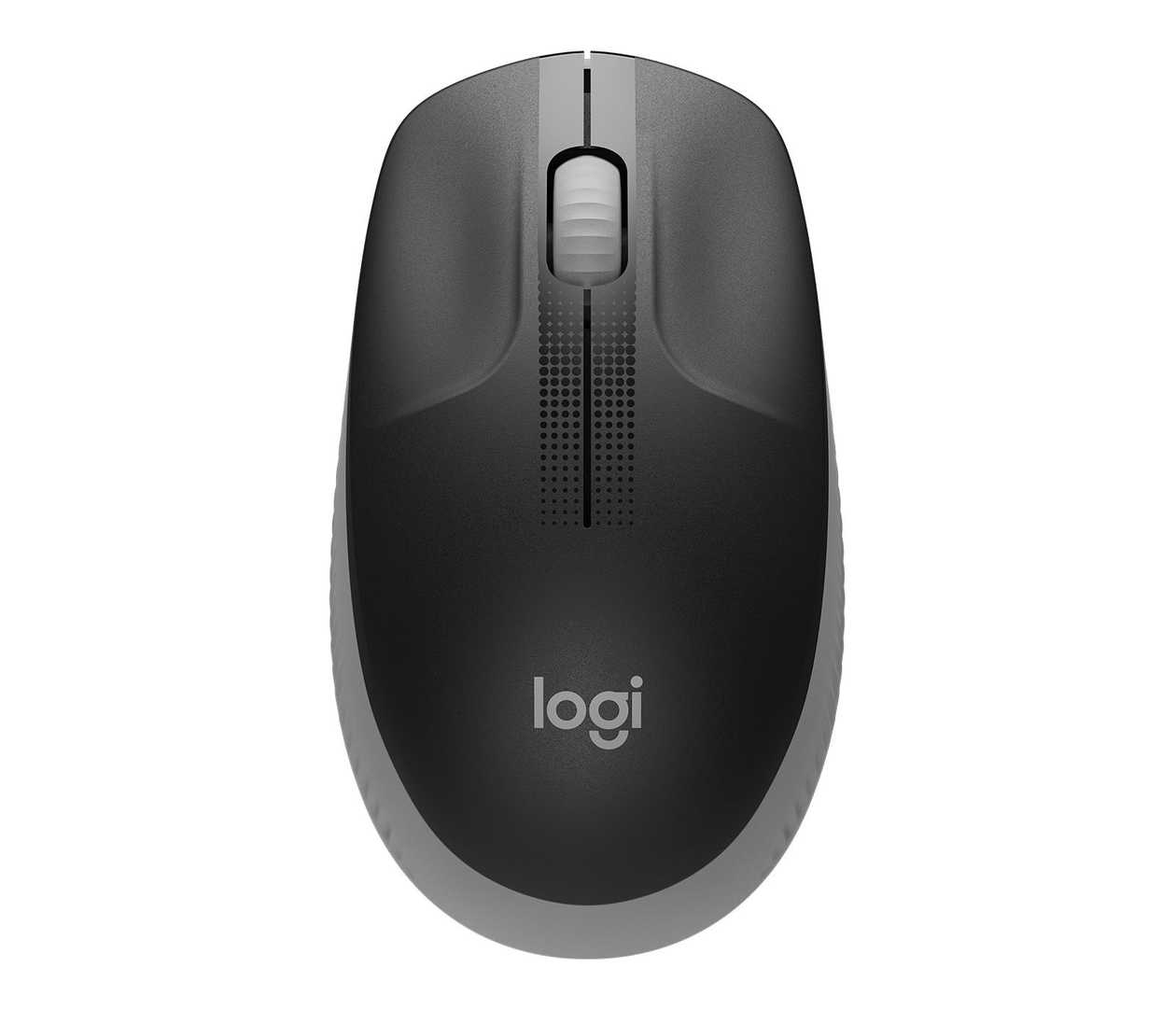 Hiir Logitech M190 Wireless Full-size Mouse Mid gray (must/whole) , 3-buttons, 1000dpi, 2.4 ghz USB Wireless Receiver, 1xaa