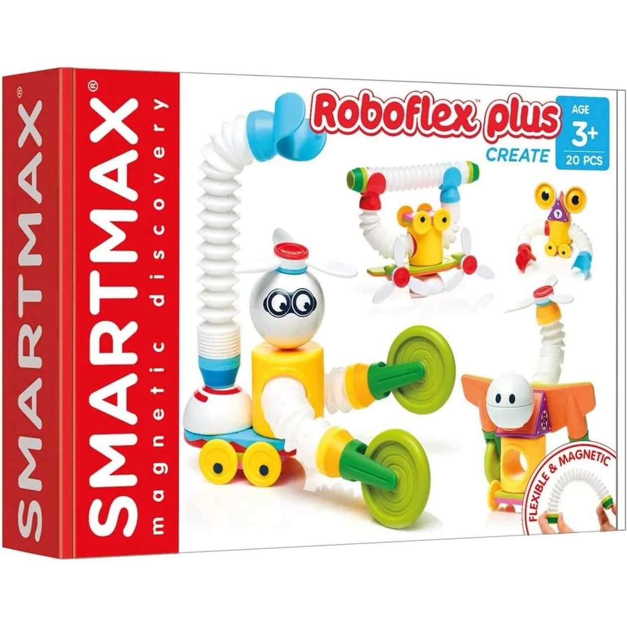 Smartmax Magnetic Game, Flexible Robot+, 20 pcs., 3+