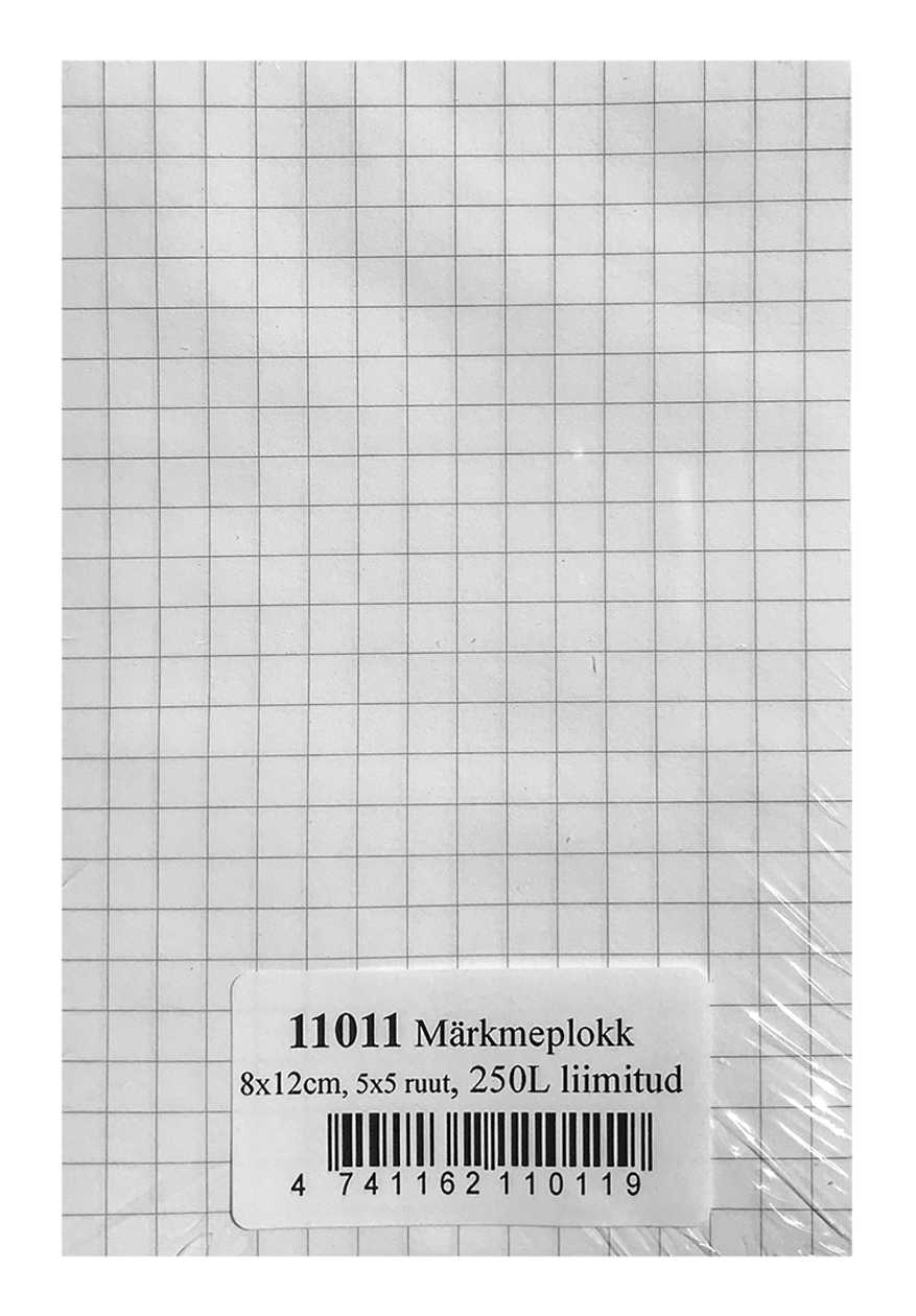 Note Paper 8x12cm Square, 250 Sheets, glued