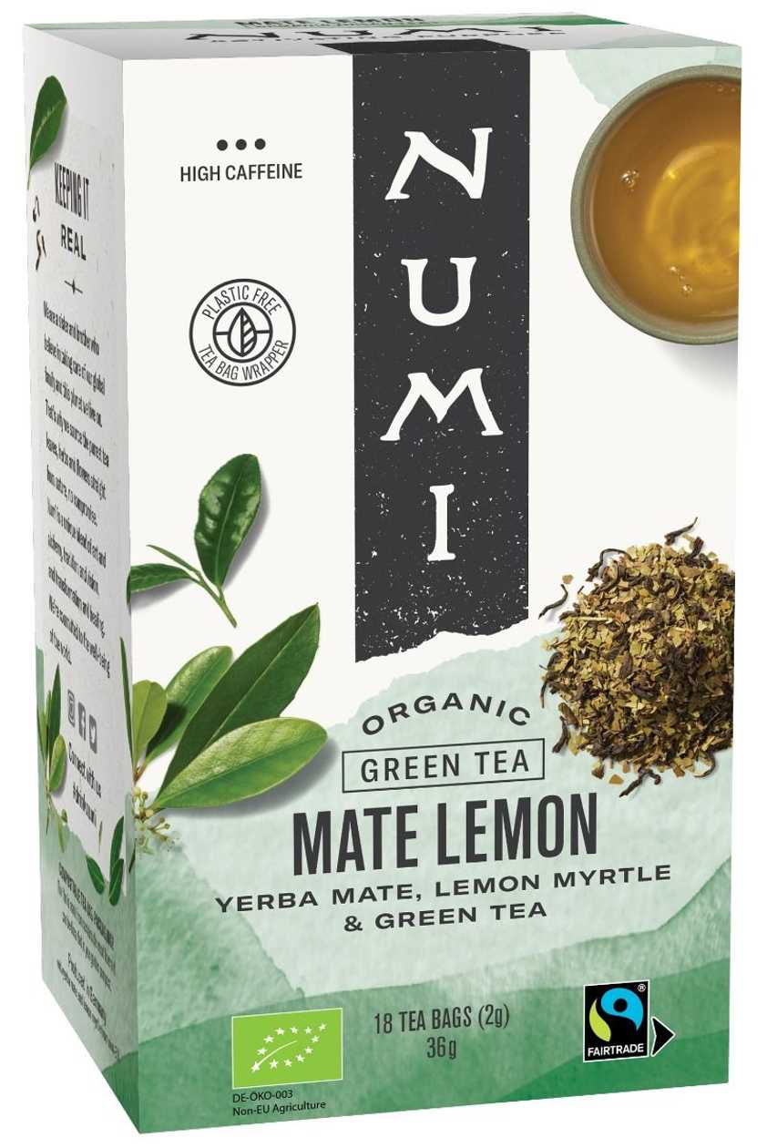 Green Tea Öko Numi Mate Lemon 2.3g*18 pcs./p kg.