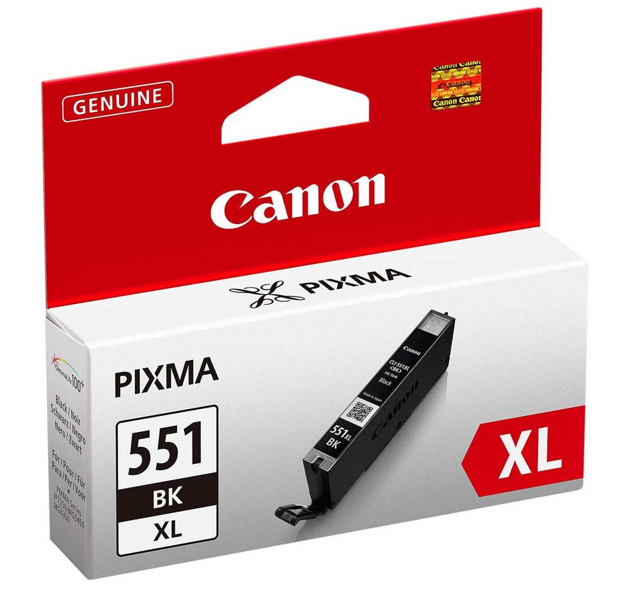 Tint Canon Cli-551xl Black 11ml (kuni 810 10x15 cm Fotot) Pixma Mg5450/5550/5650/5655/6350/6450/6650/7150/7550 Ip7250 Ip8750 Ix6850  mx725