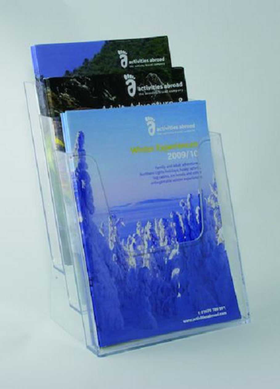 Flyer Holder Ex15 3xa4 Wm, Wall/transparent