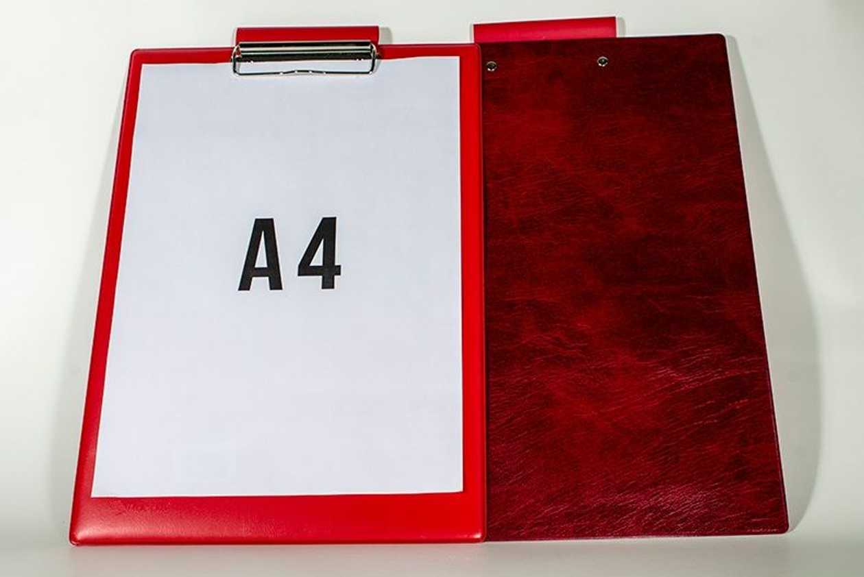 Writing Pad A4 Burgundy/red Prolexplast Pvc
