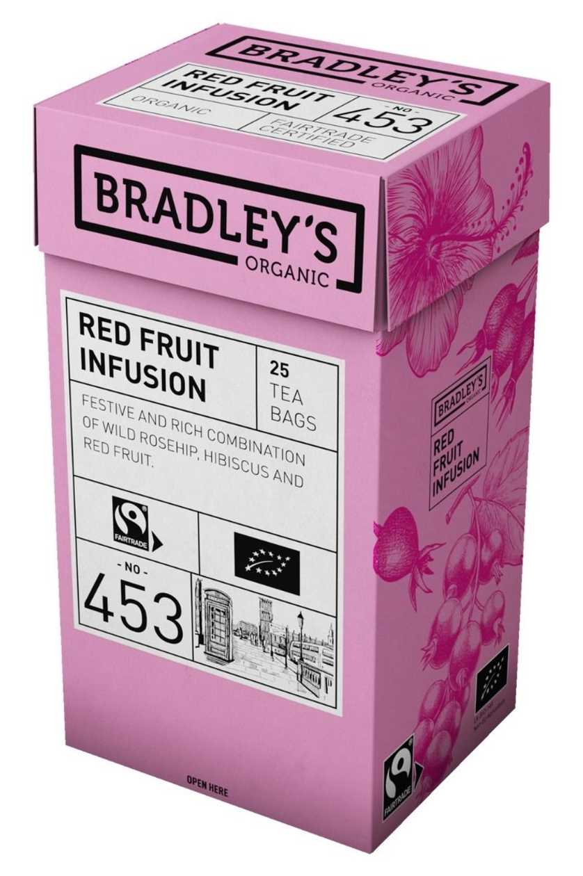 Red Tea Bradley's Organic Combination of Rosehip, Raspberry And Blackcurrant 1.5 g* 25 pcs./p kg.