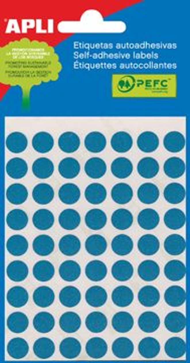 Label Round 10 mm Blue, Ref. 2052 315 pcs./p kg. Marking Point
