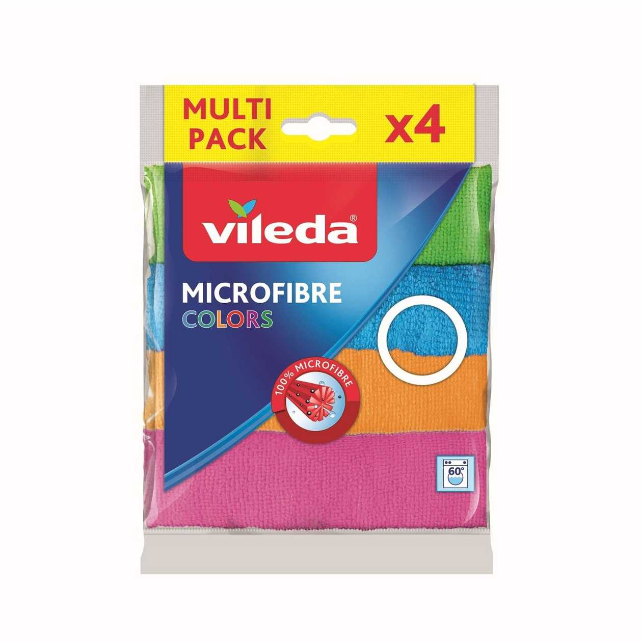 Microfiber Cleaning Cloths Vileda Multi-pack 4 pcs./p kg.
