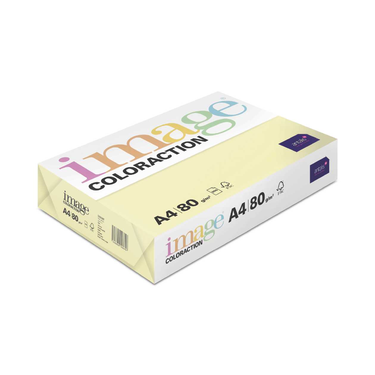 Copy Paper A4 80 g Light Yellow (desert/pale Yellow) No. 55 In A Pack of 500 Sheets