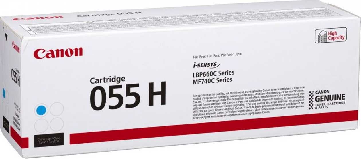Toner Canon 055Hcyan Large Format 5900Lk Lbp663Cdw Lbp664Cx/Cdw Mf742Cdw Mf744Cdw Mf745Cdw Mf746Cx