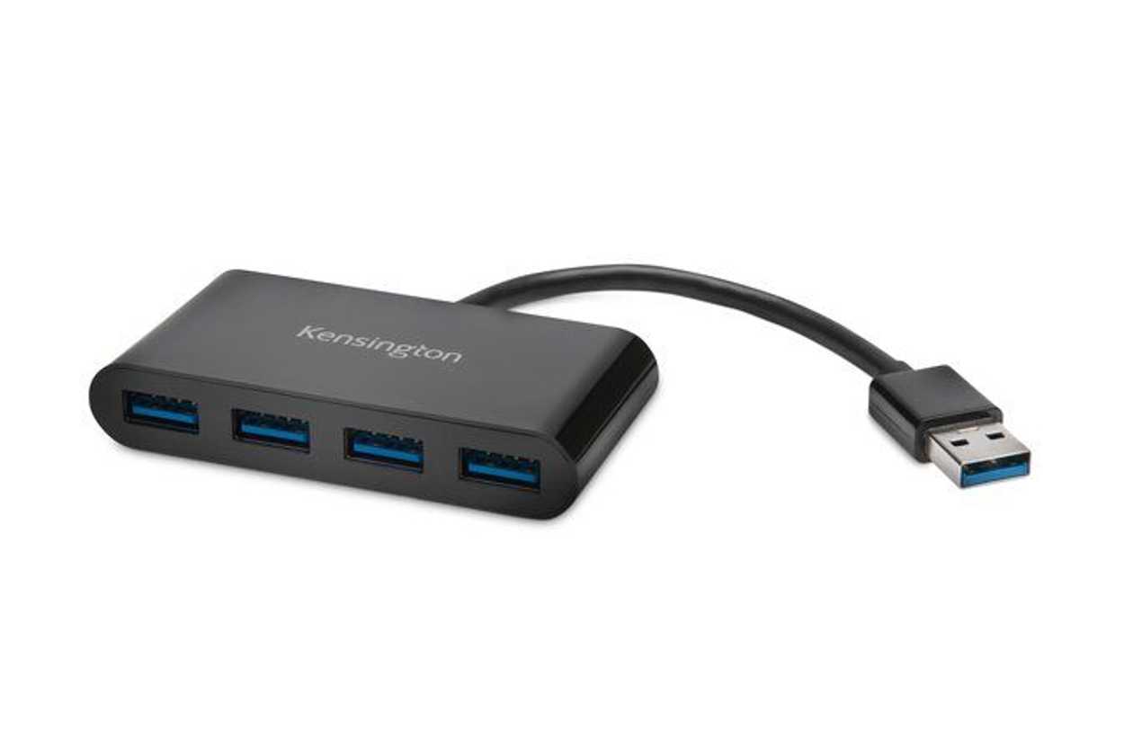 USB Hub 3.0 Kensington Uh4000 USB3.0 4-Port Hub for Windows And Mac