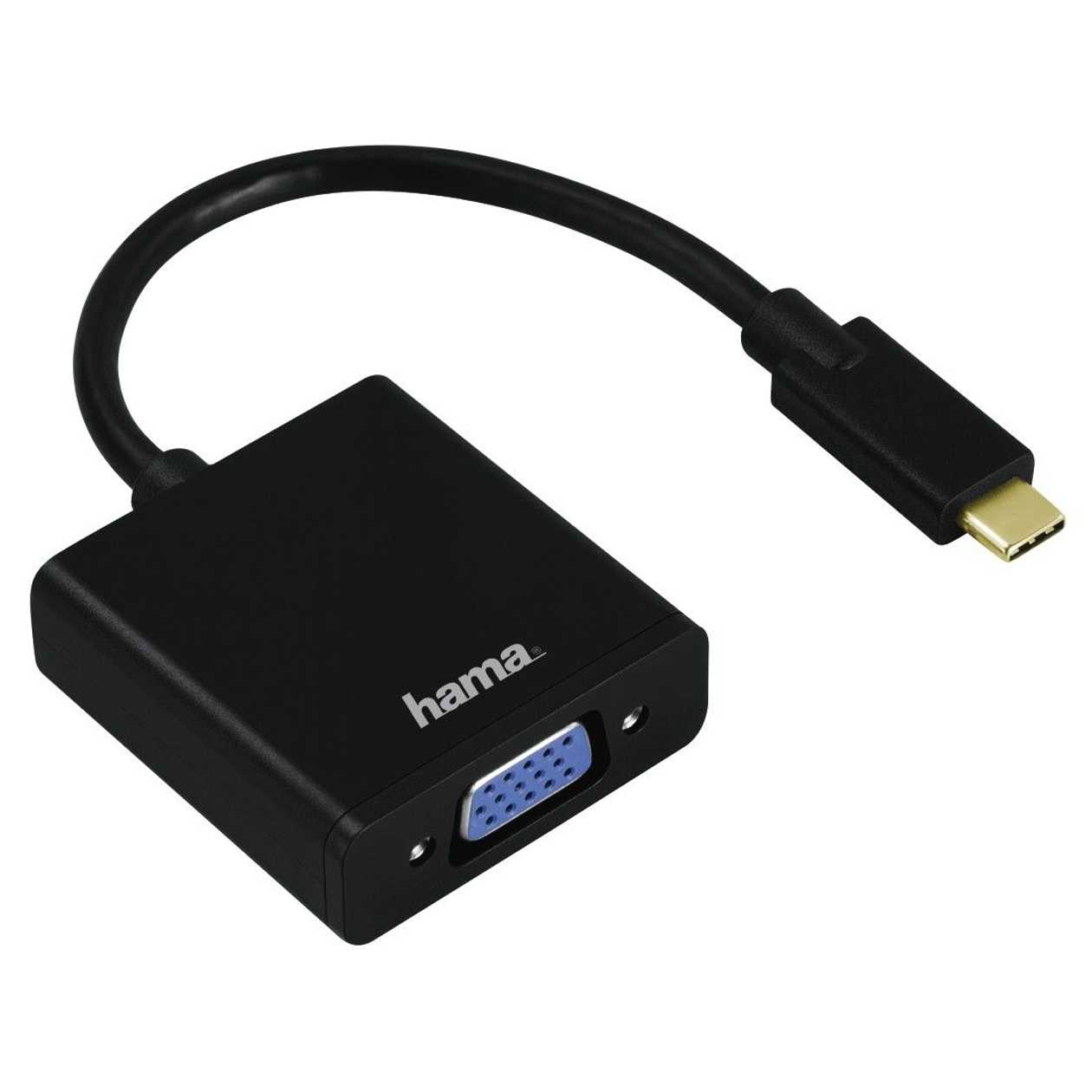 Adapter Hama USB-C Adapter To Vga, Full Hd 1920X1080Px, gold Plated, Double Shielded