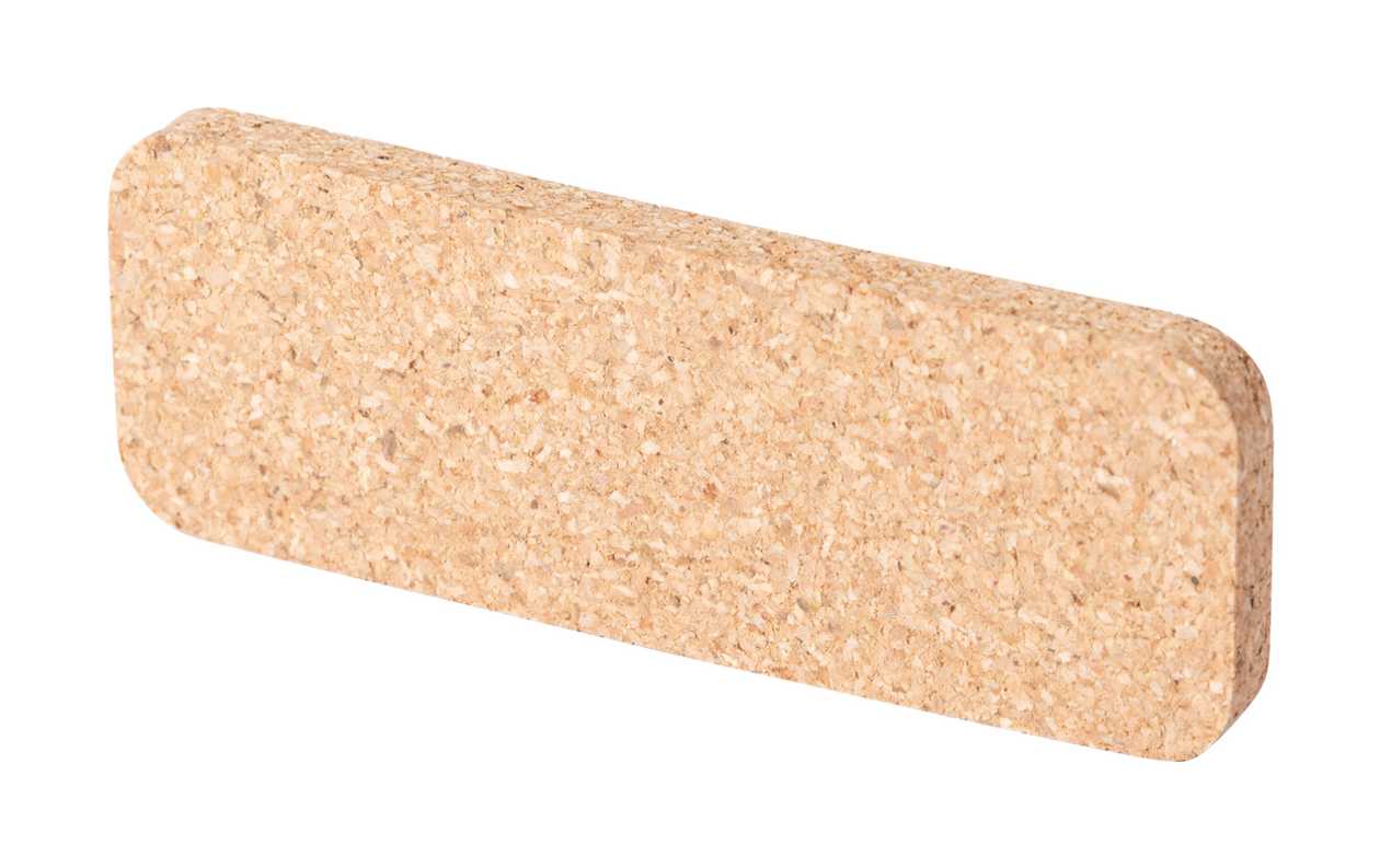Name Tag 70×25×10 mm with Sartal Fastening, Cork Cap