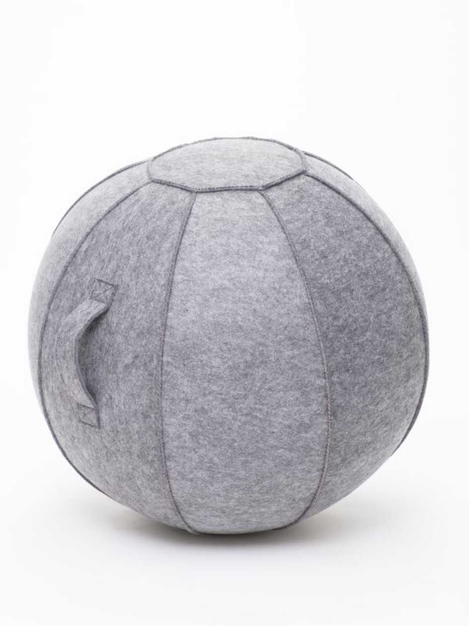 Sitting Ball/balance Ball Stoo Active Ball D-75 cm, Handle/ Dark gray Felt, For User Height Over 175 cm And Weight Up To 180  kg