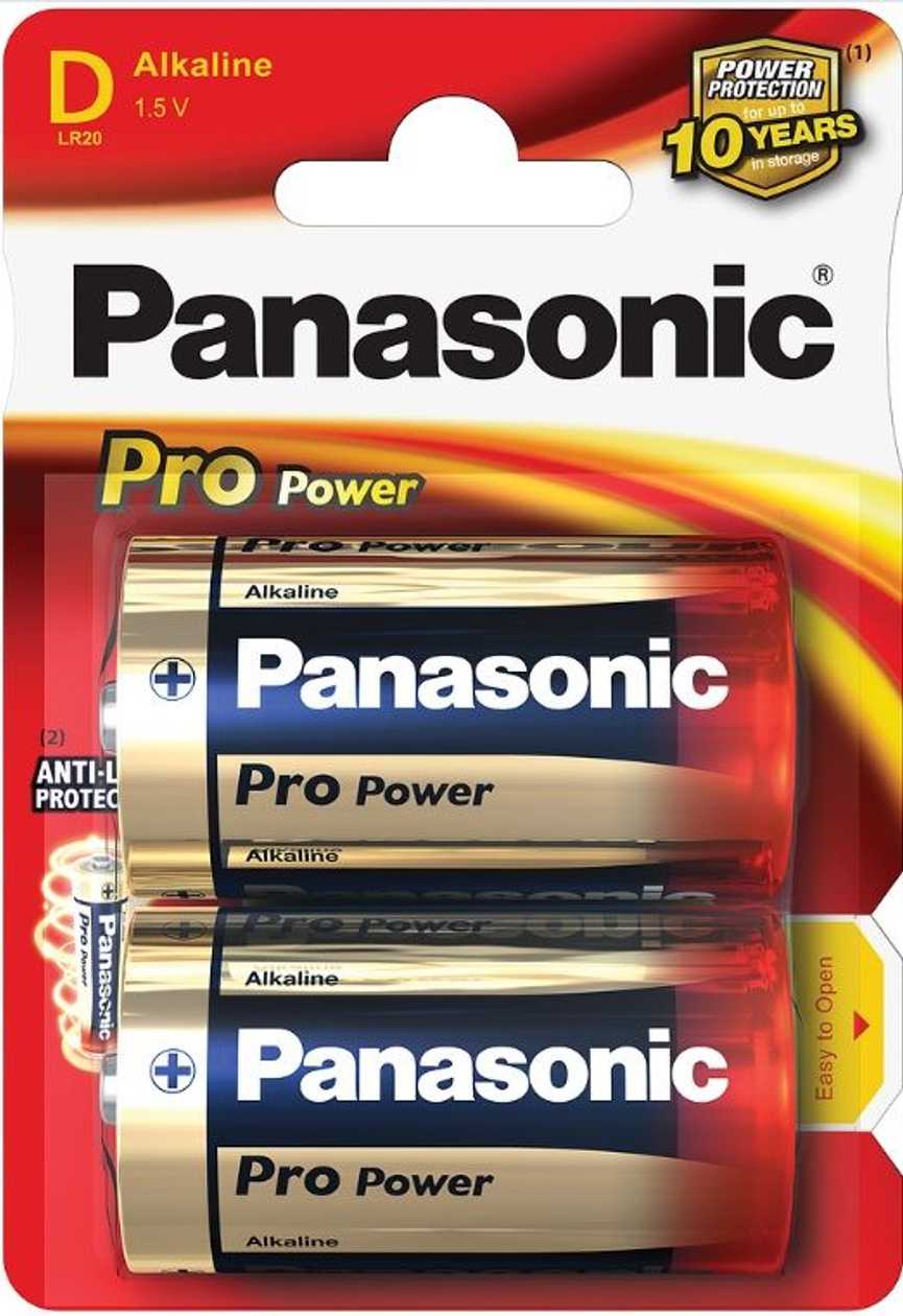 Batteries Panasonic Pro Power gold D Lr20, Alkaline (alkaline Battery), 2 Batteries