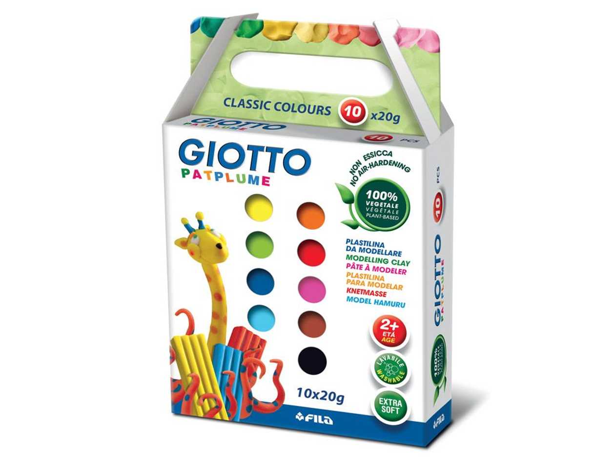 Plasticine giotto Patplume 10x20 g Classic Shades, Fila