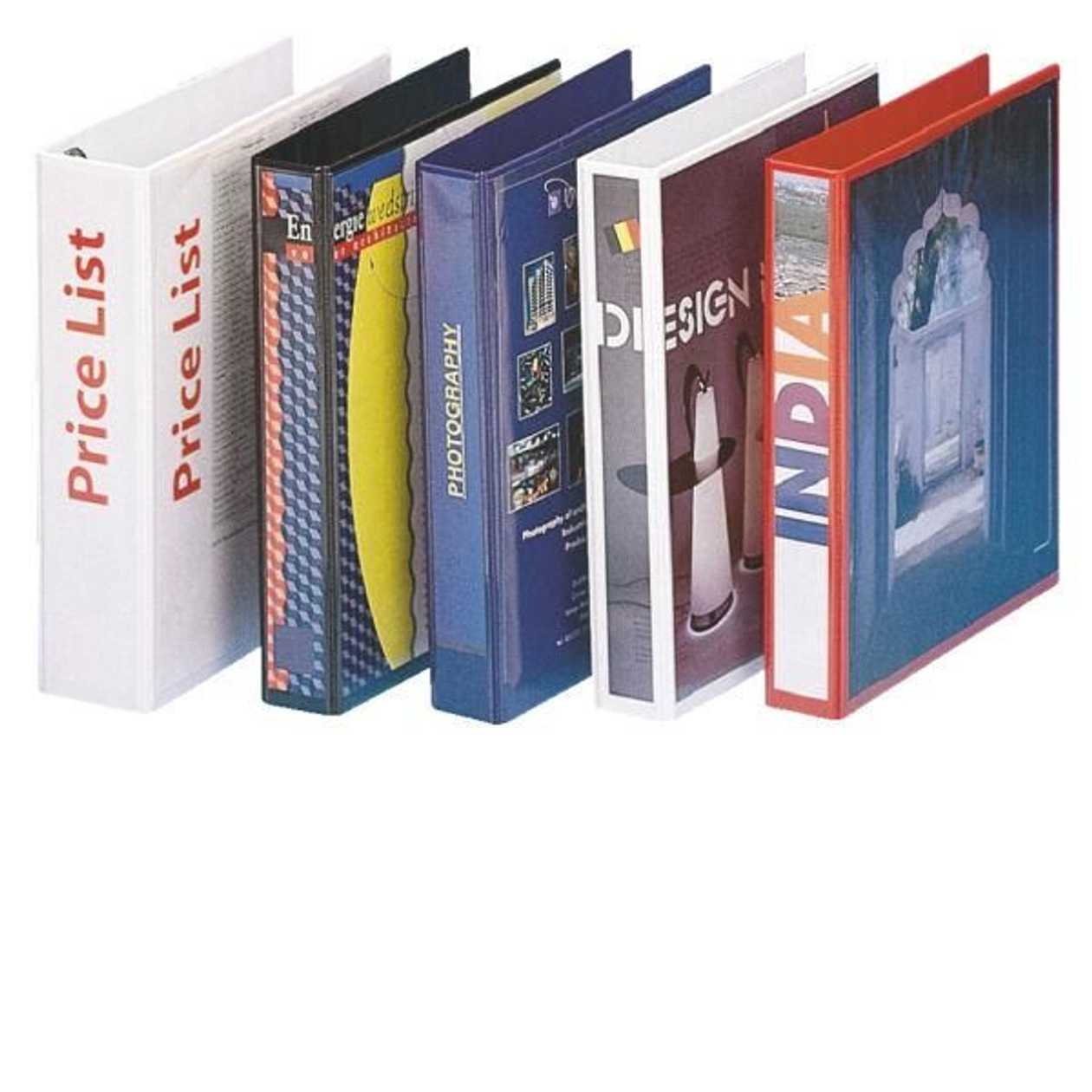 Ring Covers A4 15 mm/4 Rr-ring Spine 30 mm, White, Front Cover with Pocket