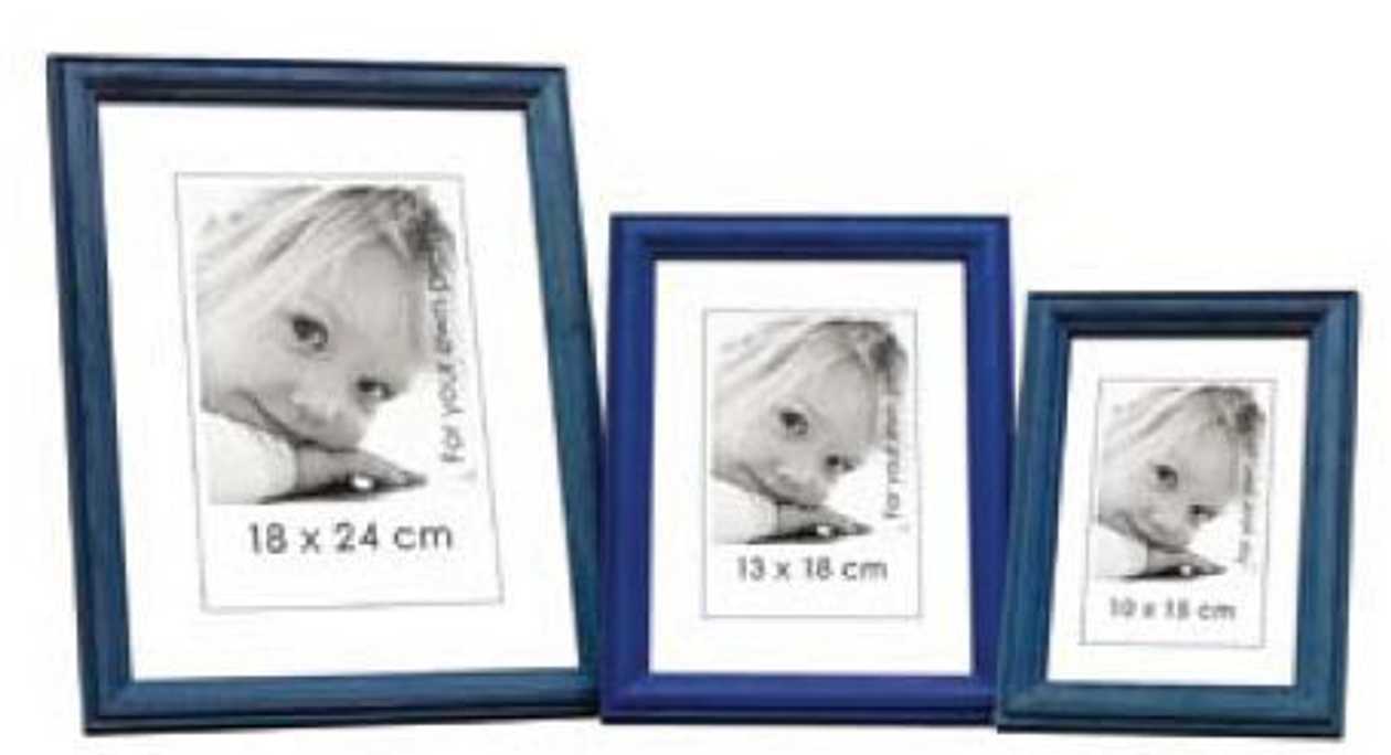 Picture Frame B3 21x30, Blue Wooden Frame