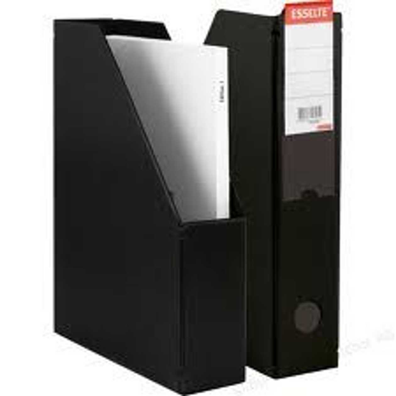 Document Box A4/70 mm Pvc Foldable, Black