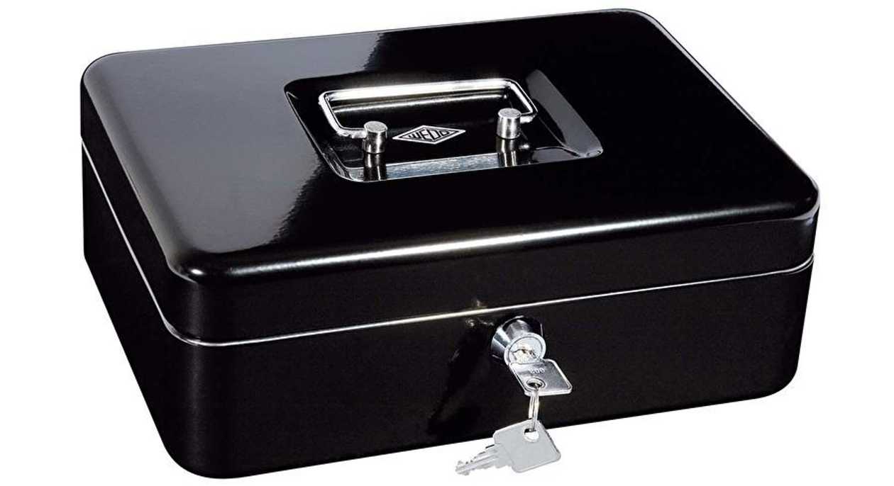 Money Box 250x80x180 mm Black, 10`, Wedo