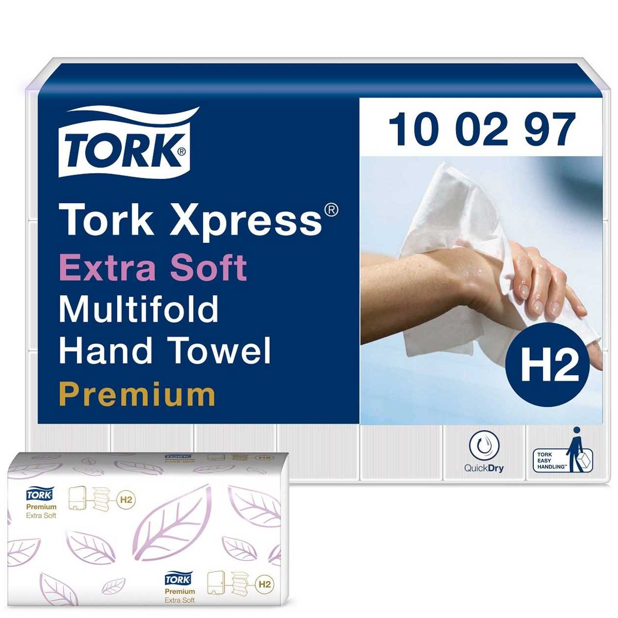 Paper Towel Tork H2 Xpress Multifold Extra Soft White 2-layer, 100 Sheets/p kg. (sheet Size 21.2x 34 cm)