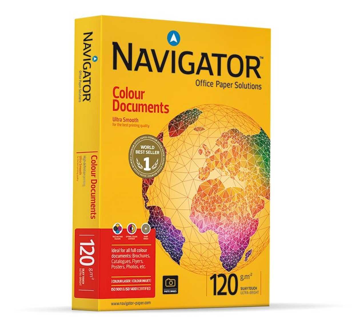 Copy Paper A4 120 g Navigator Colour Documents 250 Sheets/p kg.