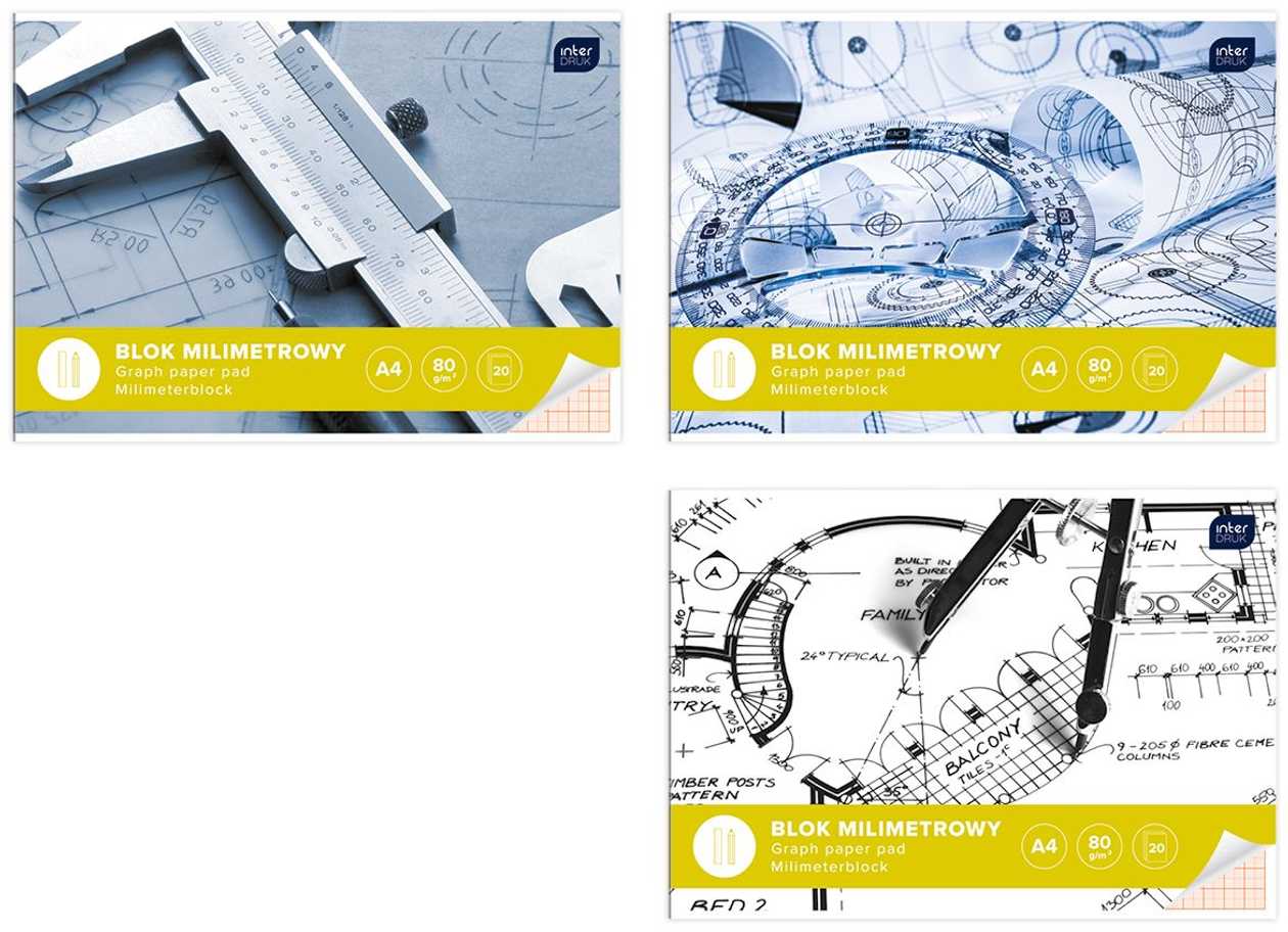 Millimeter Paper A4 20 Sheets Interdruk