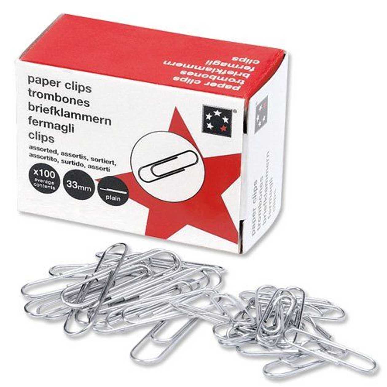 Paper Clip 26 mm, Silver, 100 pcs. In A Box, Apli
