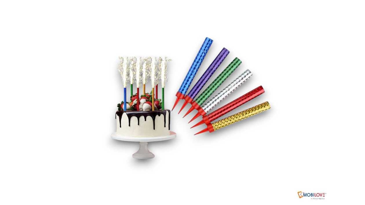 Tort üçün fişəng şam, 6 ədəd, 7453108012421