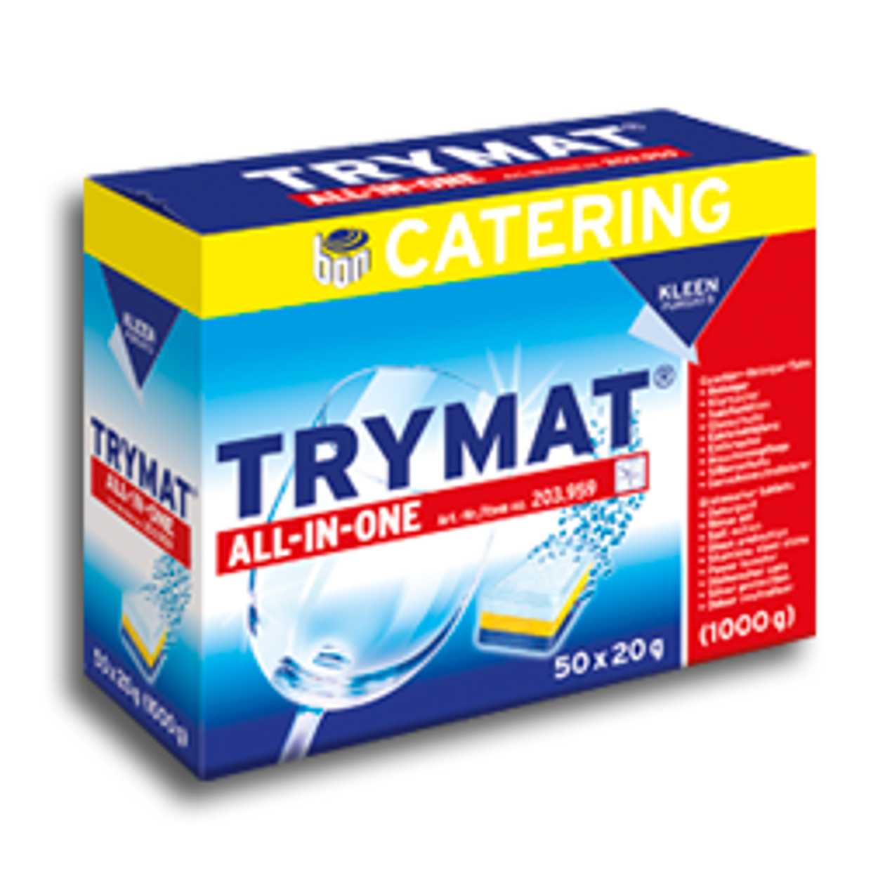 Dishwasher Tablets Trymat All In One 20 gr/pc, 50pc/p kg.