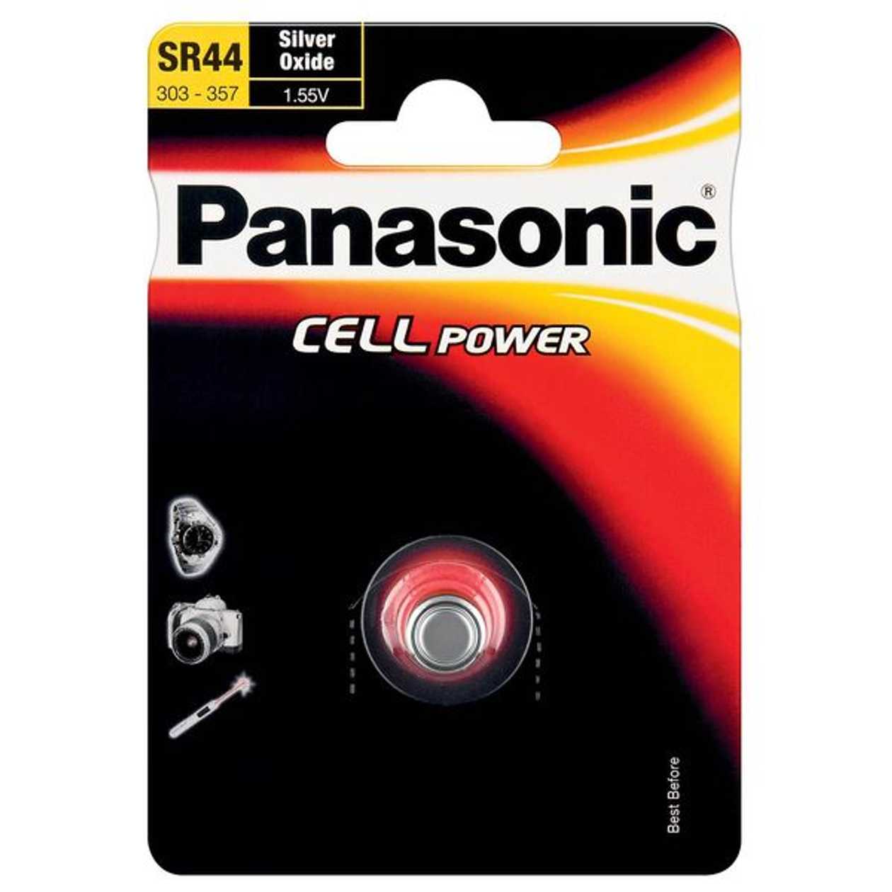 Battery Panasonic Sr44l/1b 1.55v (diam 11.6mmxHeight 5.4mm) 1 Battery (303/357/d357/v357/sr44w/v541/gp357)