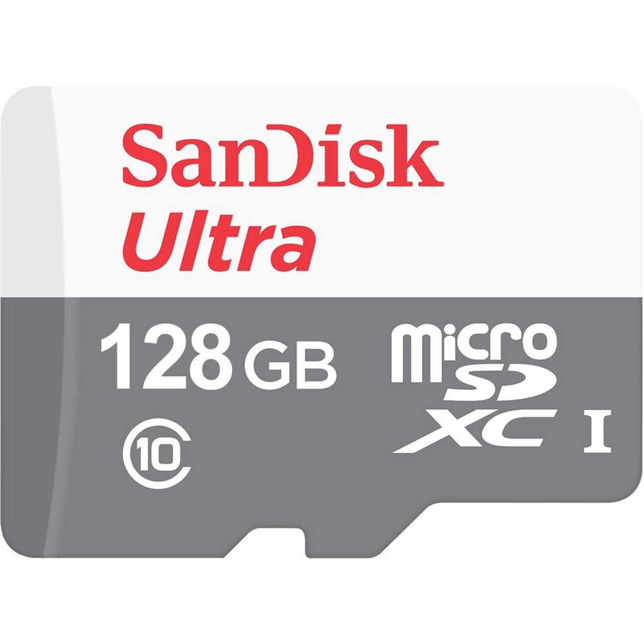Memory Card Sandisk Secure Digital Sdxc Micro Ultra Lite 128 gb (100Mb/S,A1/Class 10 Uhs-1)