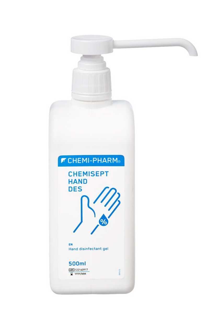 Antiseptic gel For Hands Chemisept Hand Des 500 ml (in Pump Bottle)