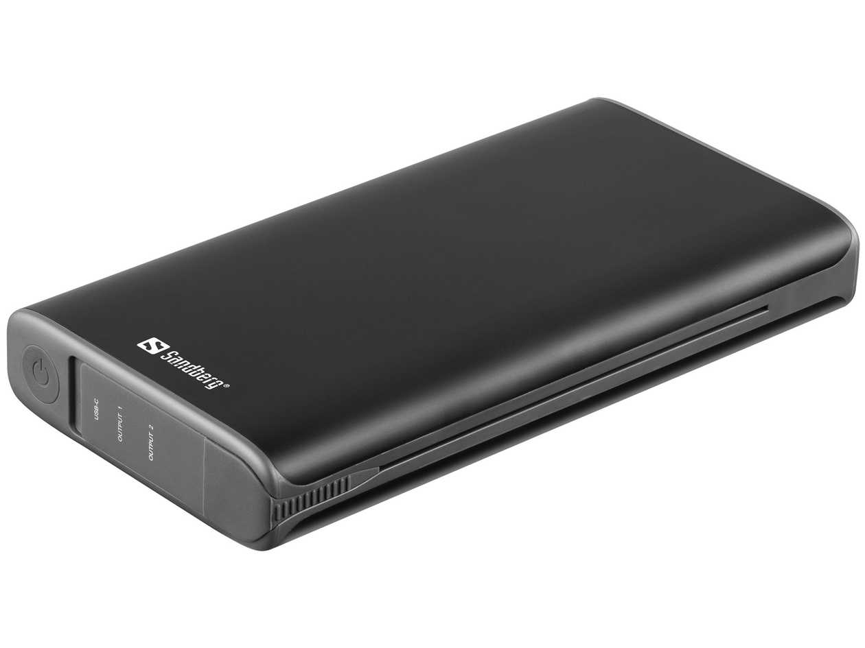 Battery Bank/Mobile Battery Sandberg Solar Powerbank 25000Mah, 2X USB, USB-C 3A Pd Max 18W, Ipx4, 4 Solar Panels 8W, 2Yw