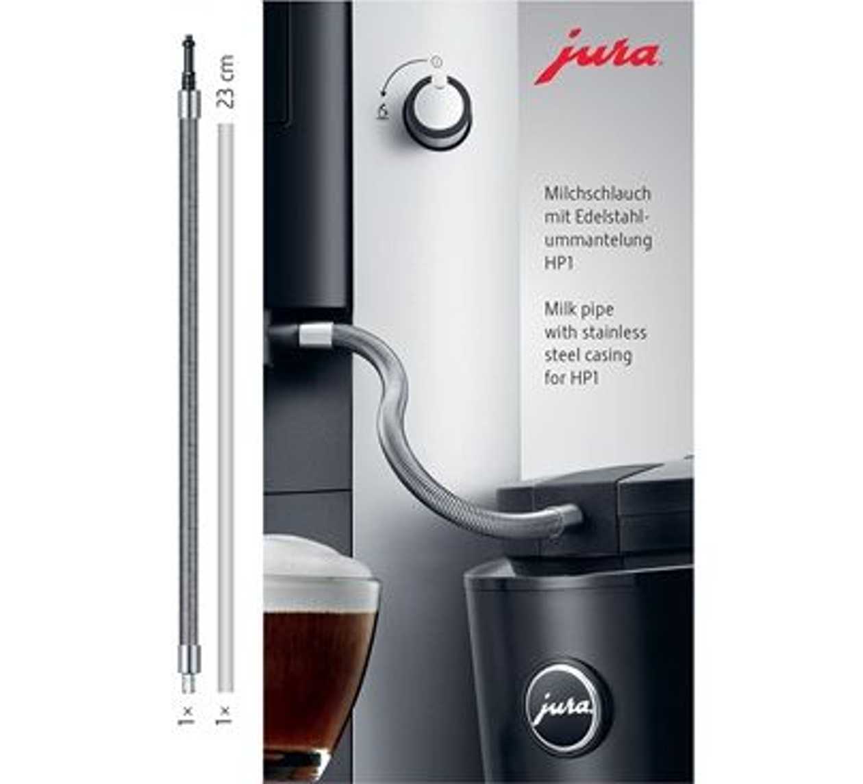 Stainless Steel Milk Hose Cover Jura Hp1, Protects Milk Hose From Uv Rays And Light, 23 cm