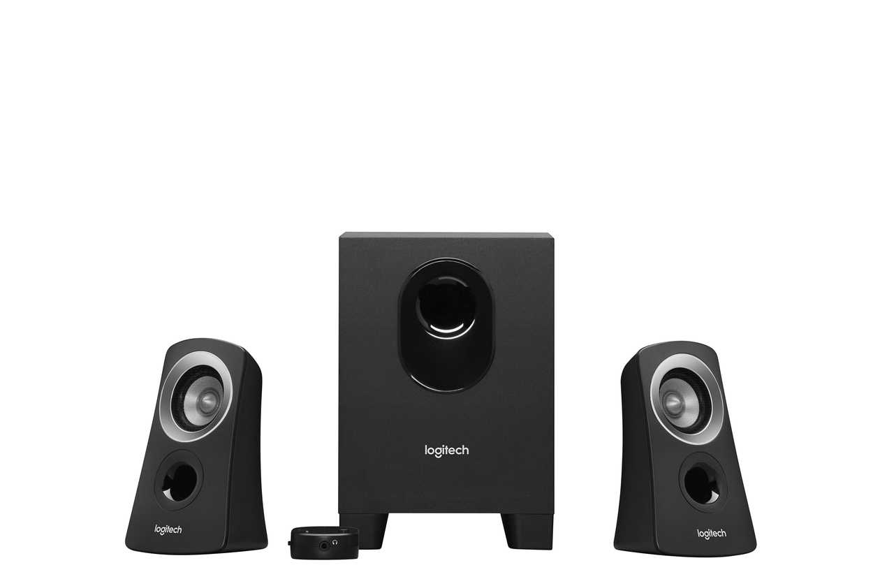 Speakers Logitech Z313 2.1 Speaker System 25W Rms (2X5W,1X15W), Desk/Headphone Adapter with Cable, 2Yw