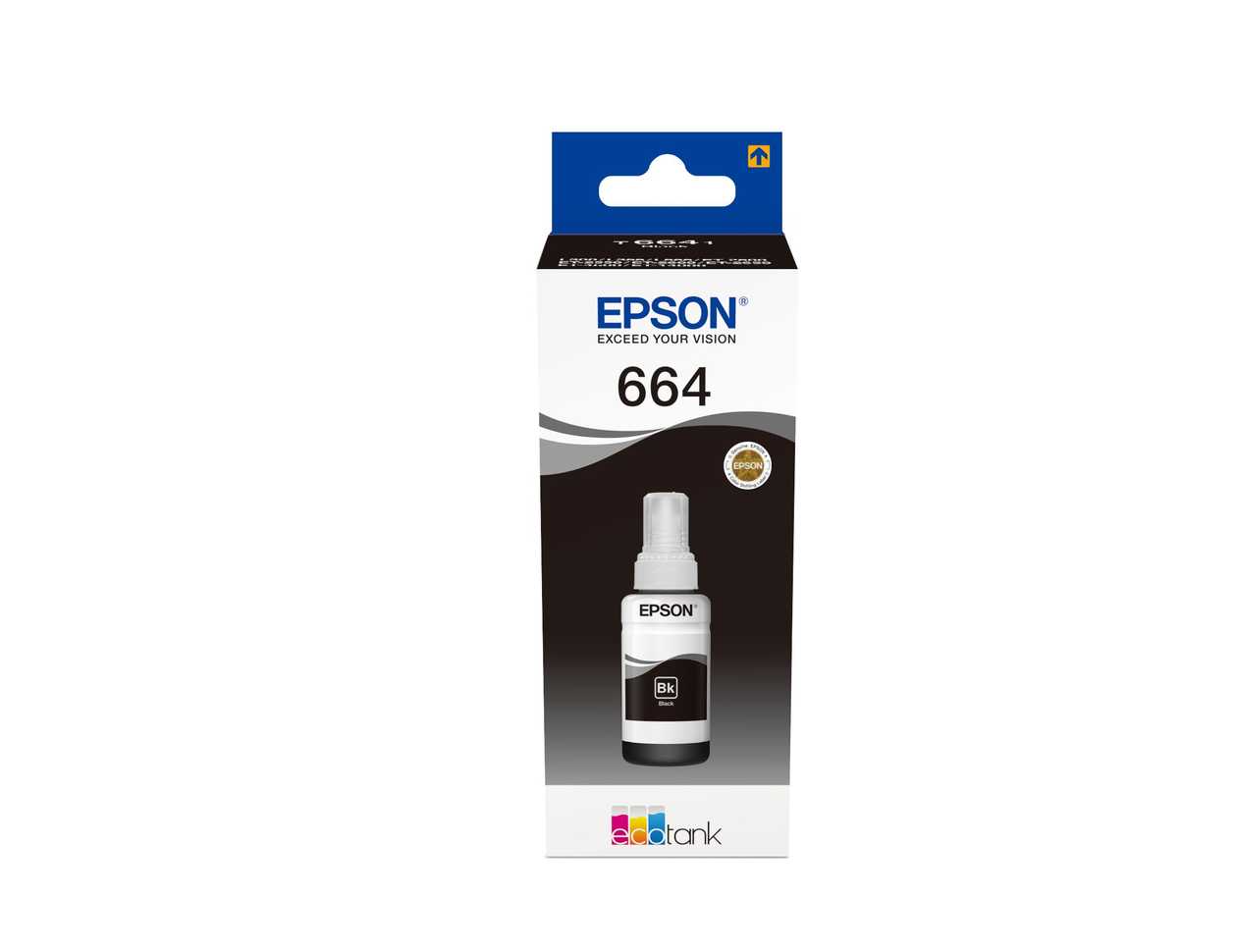 Ink Epson T6641 Black 70 ml L100/l110/l120/l130 L200/l210/l220 L300/l310/l350/l355/l365/l382/l386 L455/l486 L550/l555/l565 L1300 L3050