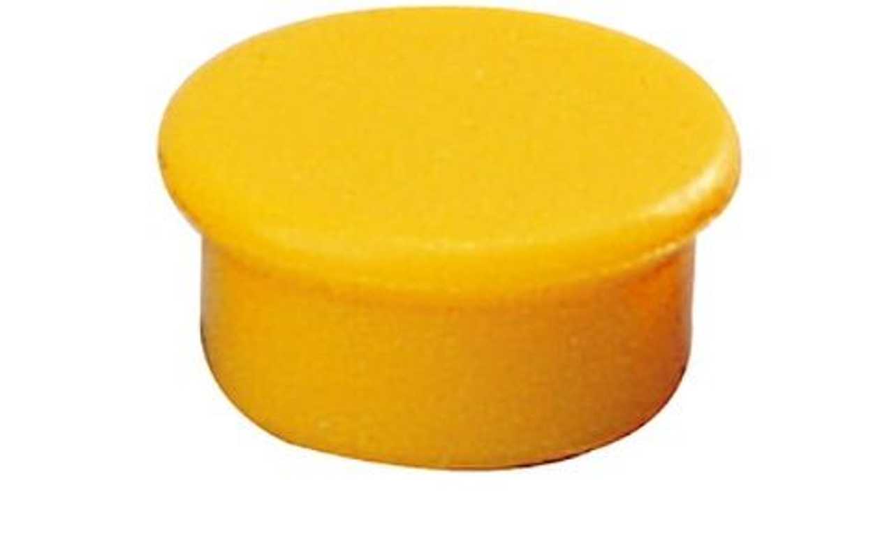 Blackboard Magnet 13 mm Yellow 8 pcs. Comp., Dahle