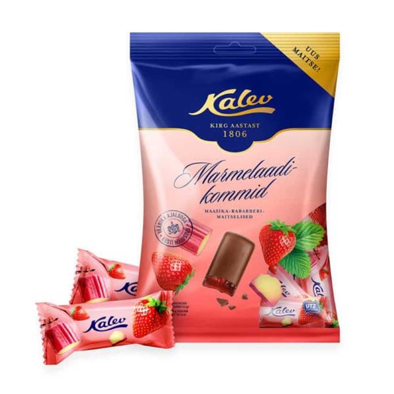 Marmalade Candy Strawberry-rhubarb Flavor 175 g, Kalev