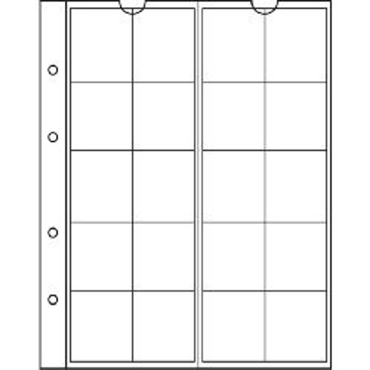 Coin Leaflet 20X D 34 mm Number 34 338571, 5 Sheets Per Pack, White Background, Leuchtturm