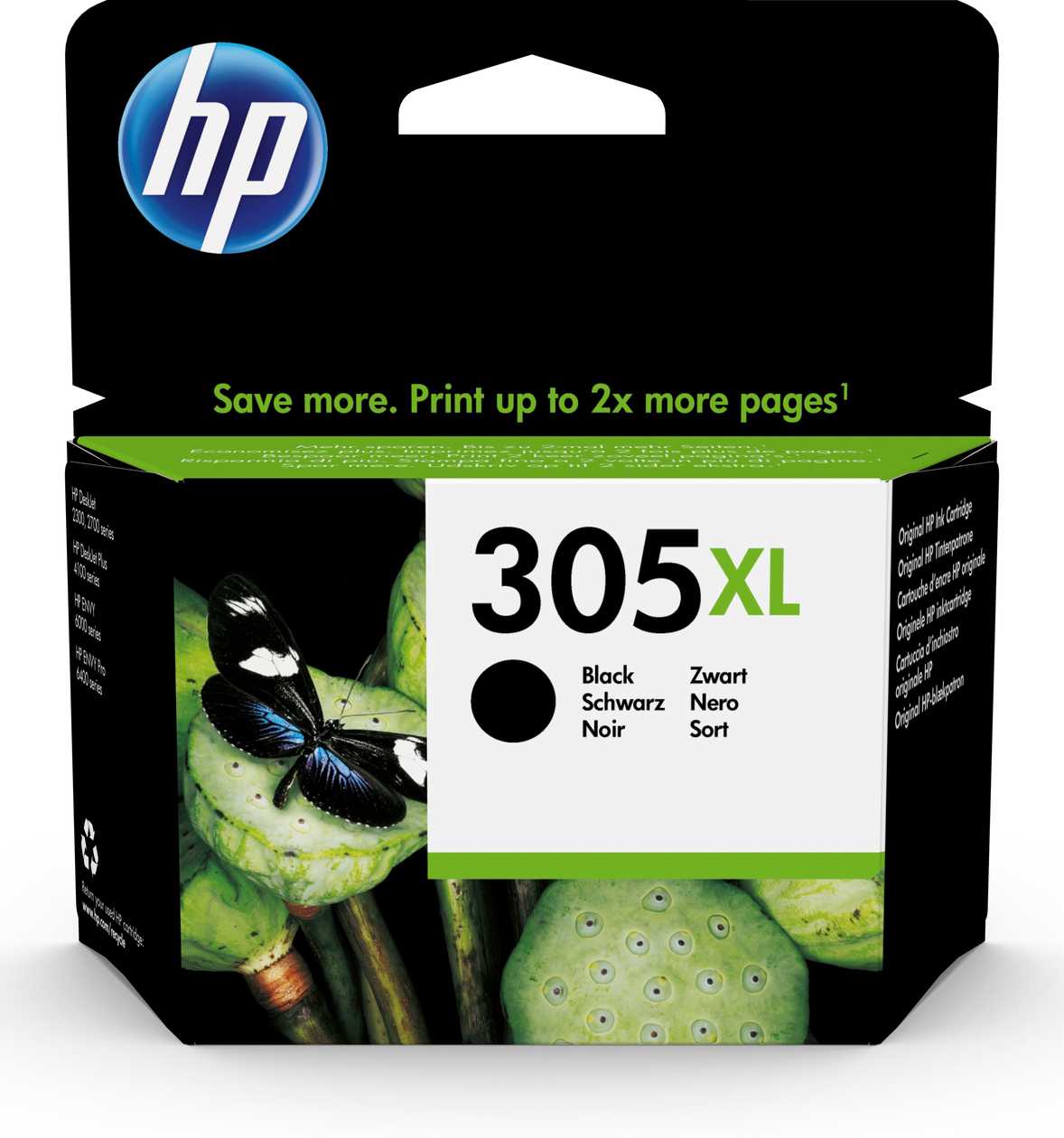 Tint Hp 305xl 3ym62ae Black/black Bulky Black 4ml 240lk For Deskjet 23xx/27xx/plus 41xx; Envy 60xx/6020/6420/pro 64xx