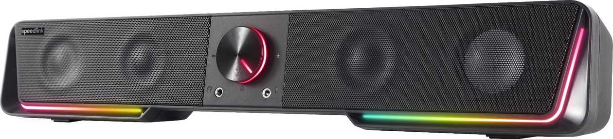 Speakers Speedlink gravity 2 X 3W Rms, Bluetooth, 2 X 3.5 mm, Headphone And Microphone Jacks, Colour Illumination, 120-18000 Hz