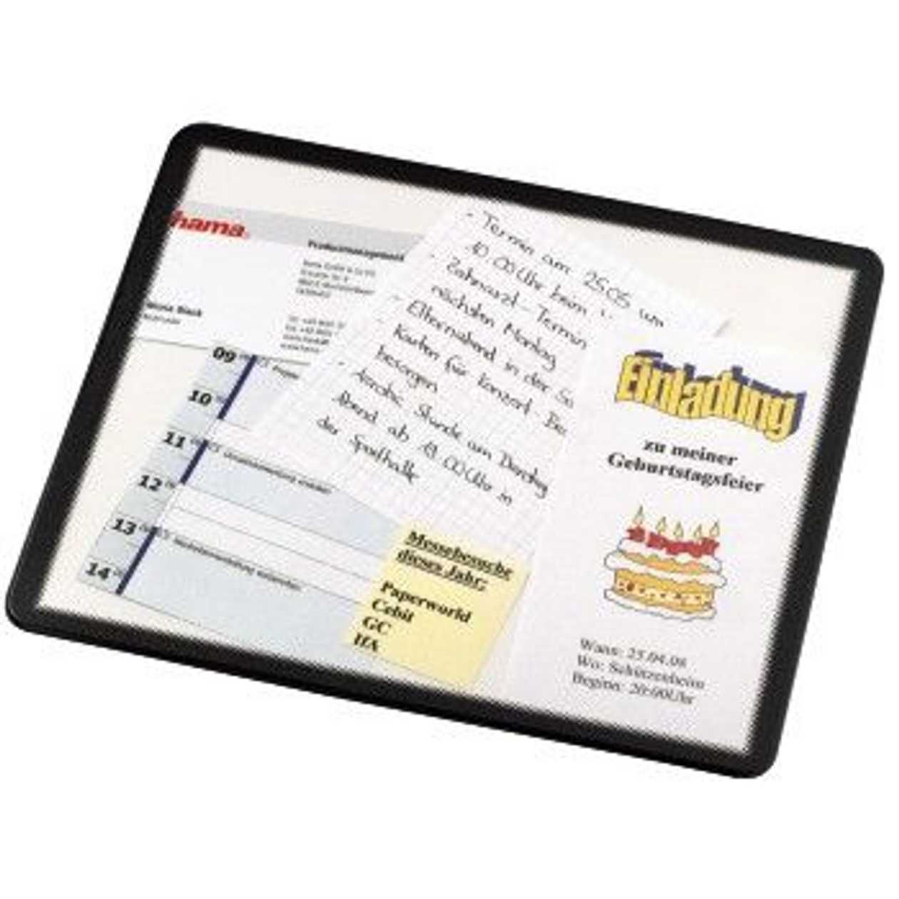 Mouse Pad Hama Transparent Photo Pocket 23x19.5 cm, Suitable For Optical And Laser Mice, Pvc