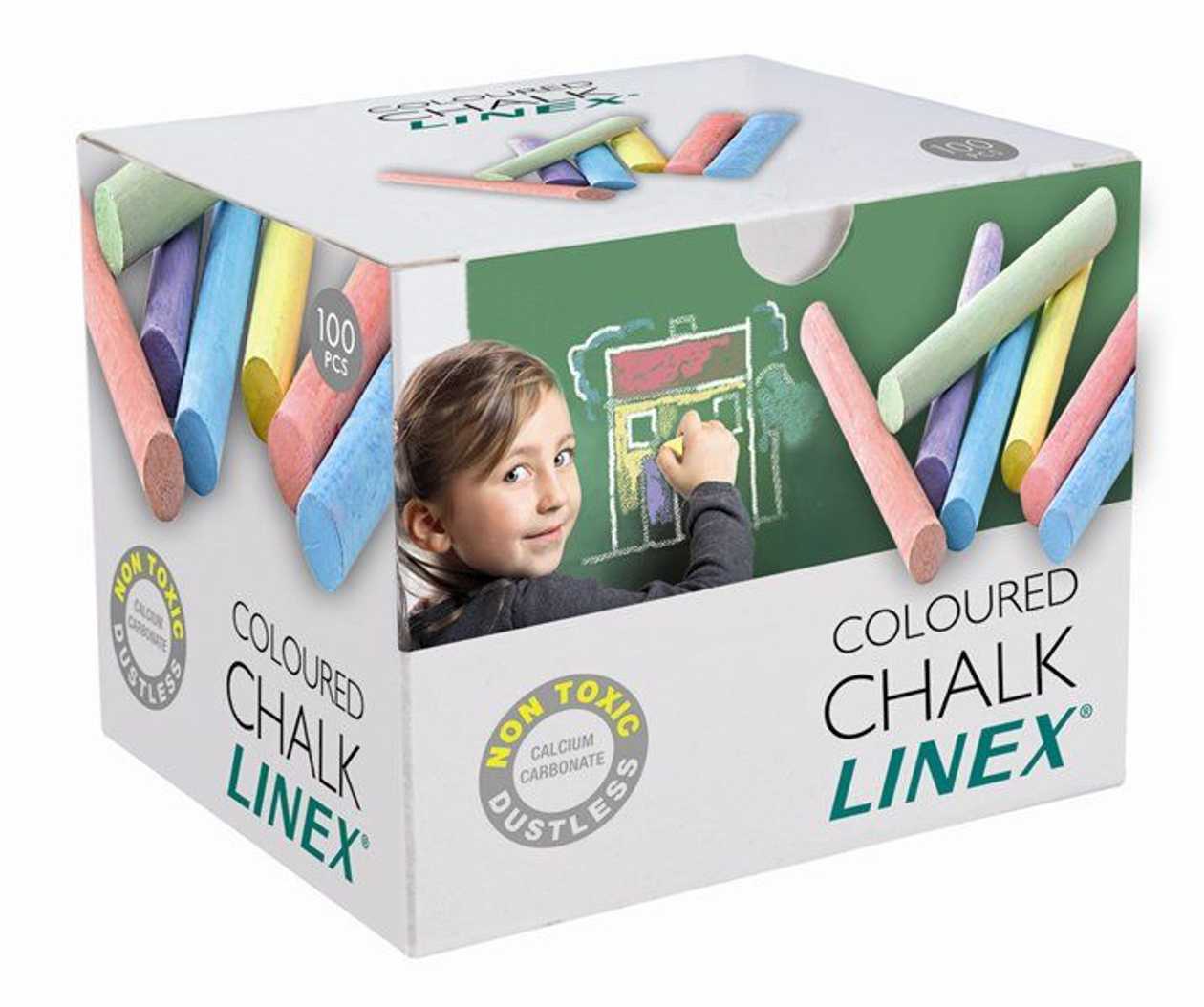 Chalk Linex Colored Round 100 pcs./box