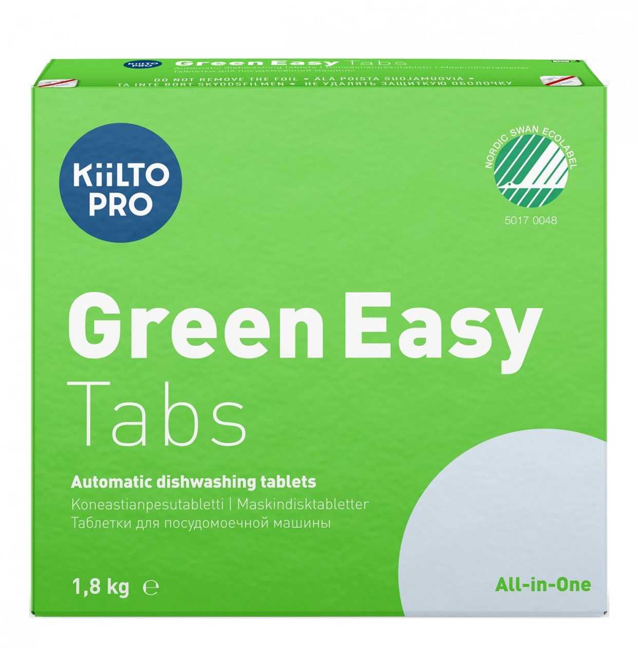 Dishwasher Tablets Kiilto green Easy 100 pcs./p kg. (1.8  kg)